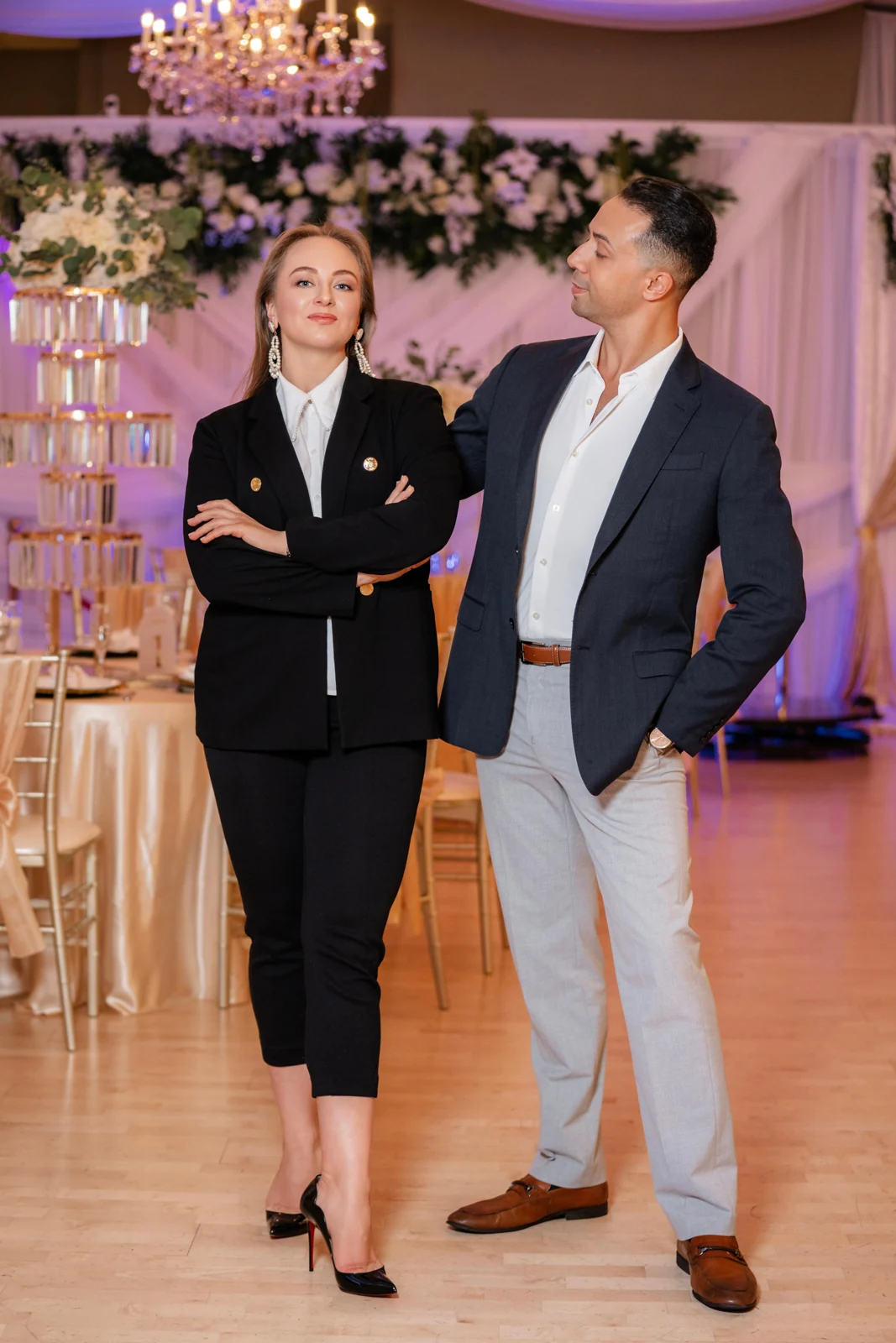 Marcello and Ekaterina Nencini together at their ballroom